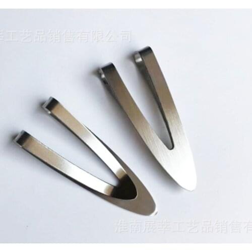 100pcs/lot Stainless Steel Money Clip Hollow Desiged Cash Holder Clip Card Bill Pocket Money Holder Banknote Paper Clip Folder