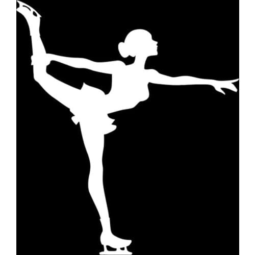 11.9*13.6CM Fashion Figure Skating Decor Car Modelling Sticker Vinyl Extreme Movement Accessories C12-1408