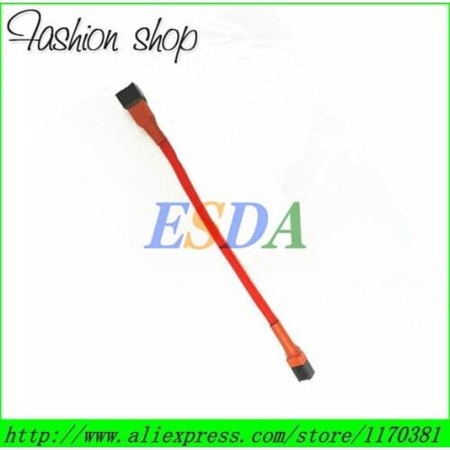 2PCS / Lot Red Sleeved 6" 3Pin Fan Female to Male Power extension cable