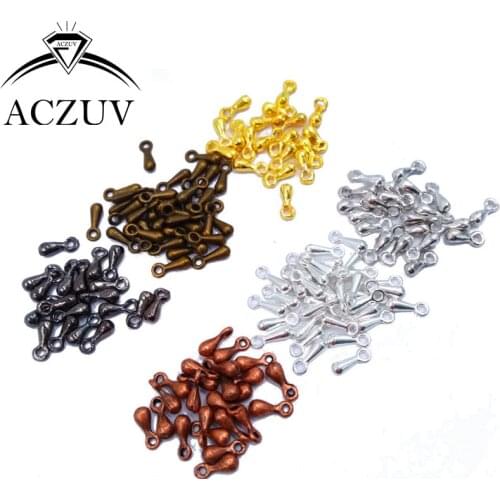 2000PCS/lot 3x6mm and 4x9mm Tear Drop Chain Extender Ends Beads Bracelet Necklace Chain End Drops Jewelry Findings Accessories