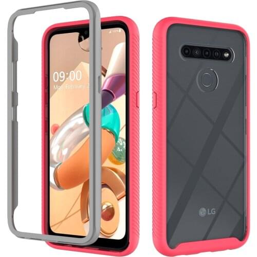 2in1 Hybrid Full Protection Cover For LG K41S Shockproof Crystal Clear Phone Cover For LG K 41s Armor Protective Cases