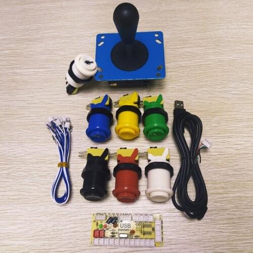 Arcade game HAPP Style Joystick and HAPP style push buttons DIY kit for MAME
