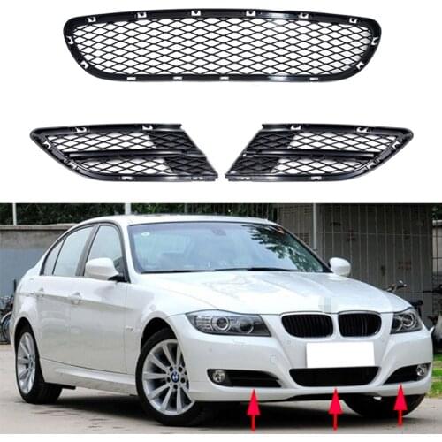 Auto Front Hood Bumper Grille Fog Light Racing Grill For BMW 3 Series E90 E91 2009 2010 2011 51117198901 51117198902 51117198906