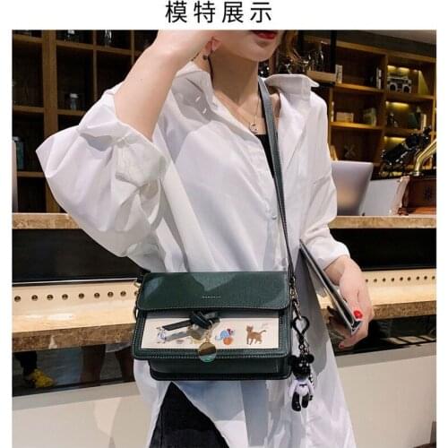 Beibaobao ins New Arrival Bag 2019 New Style Textured Western Style Square Sling Bag Korean-style Embroidered Crossbody Bag