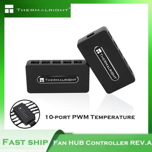 Thermalright PC Case PWM Fan HUB Controller,SATA Power Supply For Chassis Cooling Fan 10-port PWM Temperature Control,TL-FAN-HUB