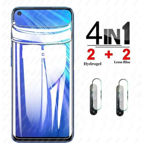 For Oppo Realme 6 Full Cover Screen Protector Hydrogel Film Soft Protective Tempered Glass on Realme6 Camera Lens RMX2001