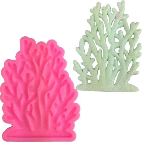 Seaweed coral mold chocolate flip sugar cake decoration baking tool DIY hand drop glue aromatherapy gypsum mold soap