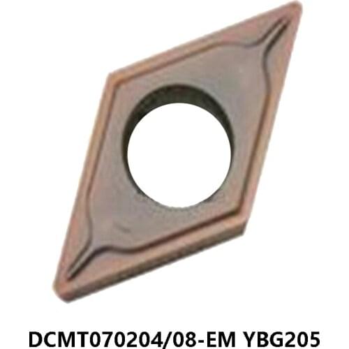Original DCMT070204-EM DCMT070208-EM YBG205 Carbide Inserts for Stainless Steel DCMT 070204 070208 Lathe Cutter CNC Tunring Tool