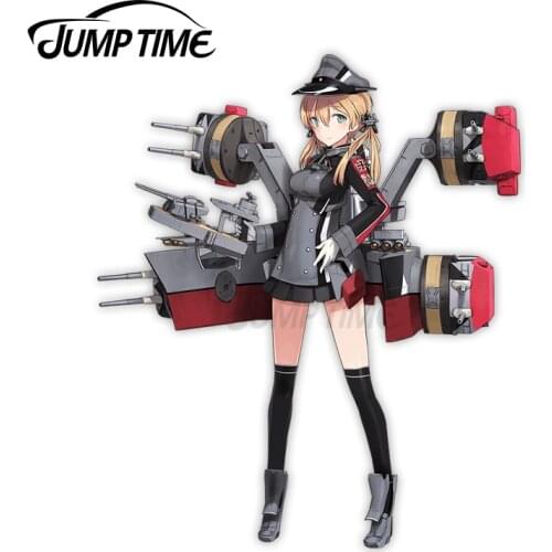 Jump Time 13 x 7.3cm For Kantai Collection Prinz Eugen Kancolle Car Stickers Waterproof Bumper Vinyl Decal Laptop Graffiti Decor