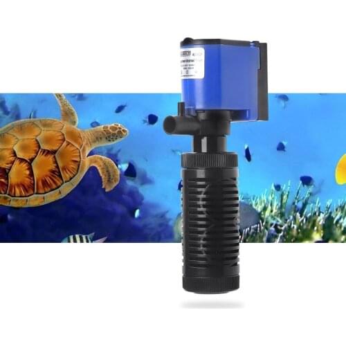 Mini Aquarium Filter Pump for aquarium turtle fish tank, Sponges Filtering + Water Flow + Air Increase, aquarium internal pump