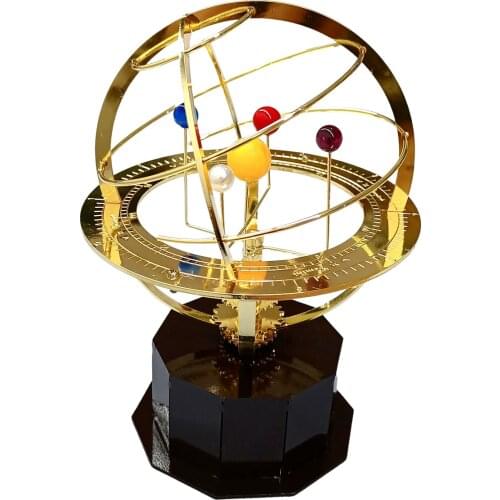 Grand Orrery Model Solar System Metal Desktop Ornaments Exquisite Planetary Orbit Model Home Decoration Accessories Room Decor