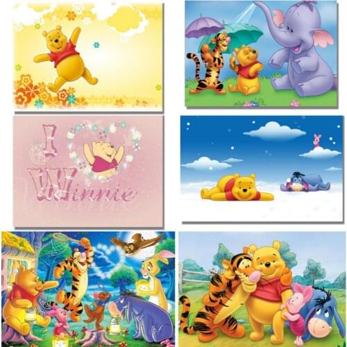 5D DIY Diamond Painting Dinsey Cartoon Winnie The Pooh Cross Stitch Kit Full Drill Embroidery Mosaic Picture Home Decor Gift