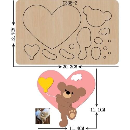 New bear Wooden die Scrapbooking C338-2 Cutting Dies