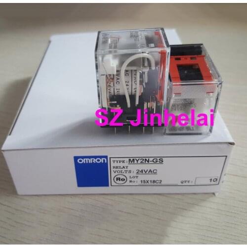 OMRON MY2N-GS 24VAC Authentic original Intermediate relay AC24V 2NO 2NC 8pin (alternative MY2N-J)