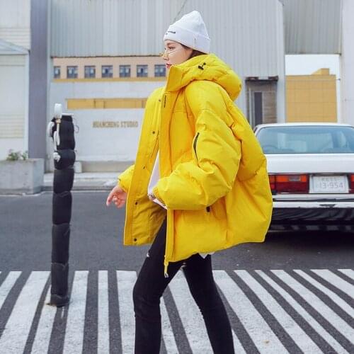 Winter Parkas Warm Thicke Down Jacket Women 2019 Korean Loose Hooded Cotton Coat Winter Long Cotton Jacket Long Sleeve Parkas