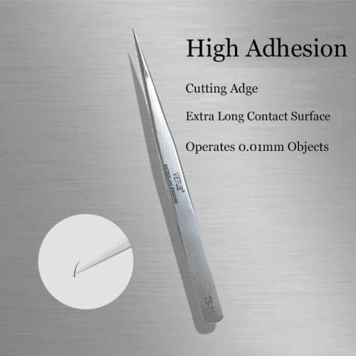 Eyelash Extension Stainless Steel Tweezers Operates 0.01mm Objects Especially For Lashes Curved Straight Eyelash Clip Pliers