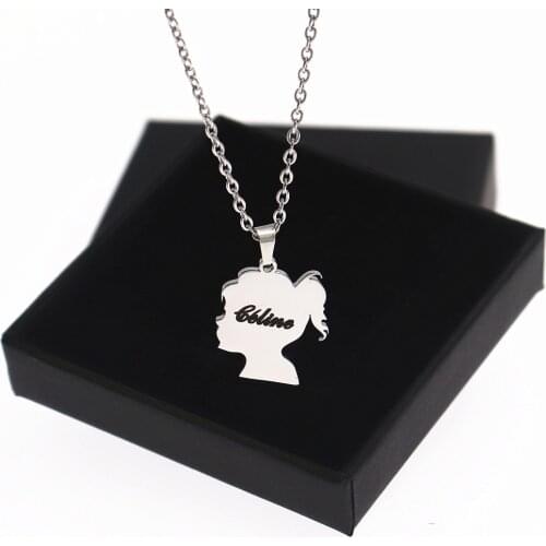 Valentines Day Gift Custom Name Necklace Boy Girl Carven Name Necklaces Personalized Couple Jewelry Gold Silver Color Collar