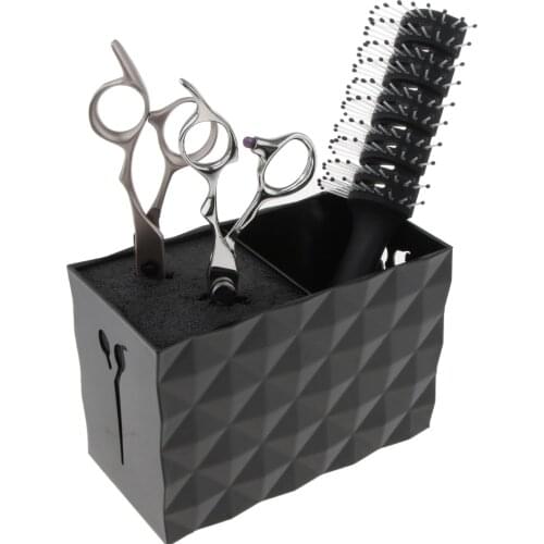 Salon Hair Scissor Holder Shears Comb Organizer Arcylic Holder Box Case Hairdressing Scissors Stand Case Hair Clips Comb Storage