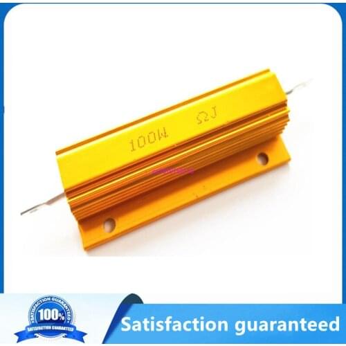 Full value 100W Aluminum Power Metal Shell Case Wirewound Resistor 0.01 - 100K 0.025 1 2 100 150 200 0.05 0.11 300 500 2K ohm