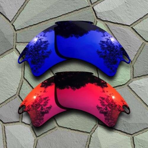 Violet Blue&Violet Red Sunglasses Polarized Replacement Lenses for Oakley Fast Jacket XL