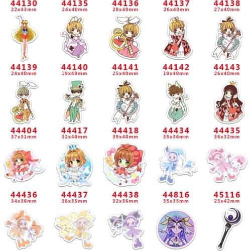 DIY Craft Supplies Sewing Accessories Cartoon Printed Planar Resins Mold 10 Pieces. PR-44130