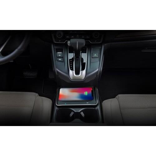 Qi Car Wireless Charger For iPhone Samsung S10 S9 car wireless charger for for Honda CR-V 2017 2018 2019 Fast Phone Holder