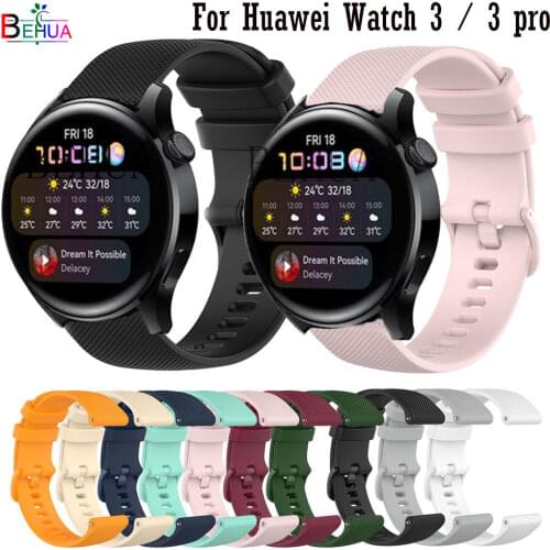 20 22mm WatchBand Strap For Huawei Watch 3 / 3 pro / GT 2 42mm 46mm wristband Silicone Bracelet For Huawei Watch 2pro Watchstrap