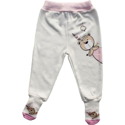 Self-Stockinged The Teddy Bears Girls Baby single Bottom-cream pink