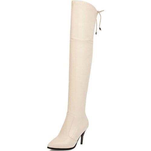Big Size thigh high boots knee high boots over the knee boots women ladies boots shoes woman winter boots women