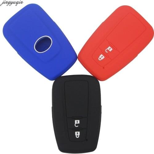 30pcs/lot Silicone Key Case For Toyota Camry CHR Corolla RAV4 Avalon Land Cruiser Prado Prius Remote Fob Cover 2 Buttons 2017