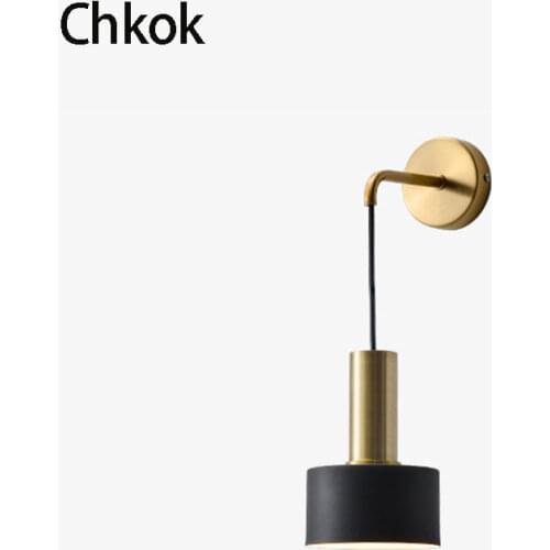 Modern Luxury LED Wall Lamp Creative Background Wall Lamp Nordic View Copper Wine Bottle Design Lamp INDOOR Bedside Wall Lamp