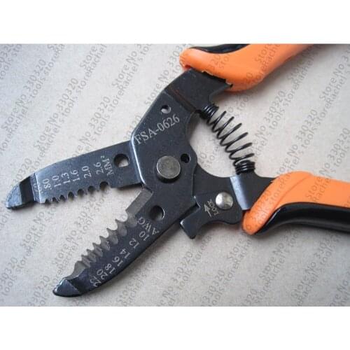 Fiber Cable Jacket Multi-functional Pliers Wire Stripper Cutting Tools Stripping wire 22-10 AWG FSA-0626