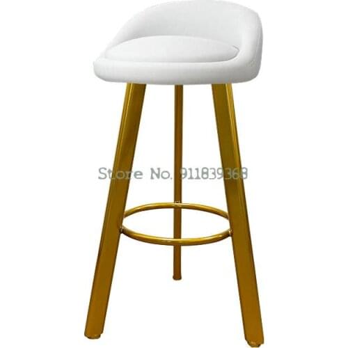 Iron Bar Chair Modern Simple High Stool Family Back Chair Bar Chair Bar Chair Milk Tea Shop Chair Front Desk Chair