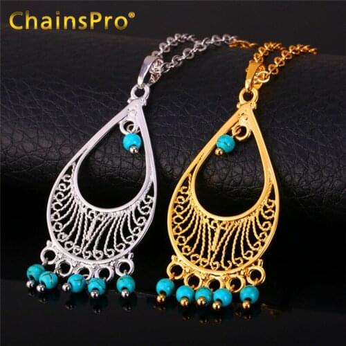 Collare Indian Jewelry Sets For Women Gold/Silver Color Wholesale Turkish Stone Earrings Necklace Sets S200