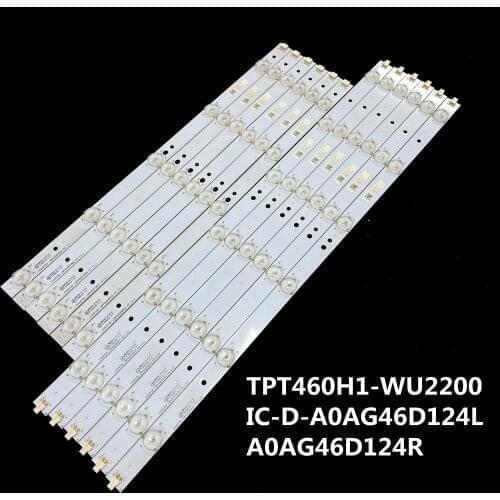 1set=12pieces LED backlight strip 5+6 lamp for Haier 46"TV LE46G3000 LBM460P0601-AT-1 LBM460P0501-AU-1 TPT460H1-WU2200