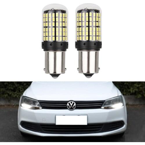 2PCS Xenon Error Free White Bay9s P21W 3014 LED Bulbs for Volkswagen VW Golf MK7 GTD GTI R TSI LED Backup Reverse Lights