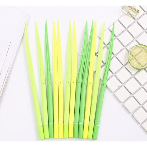 3pcs Korea Creative Stationery Grass Shape Gel Pen Pen Marker Soft Pen Wholesale