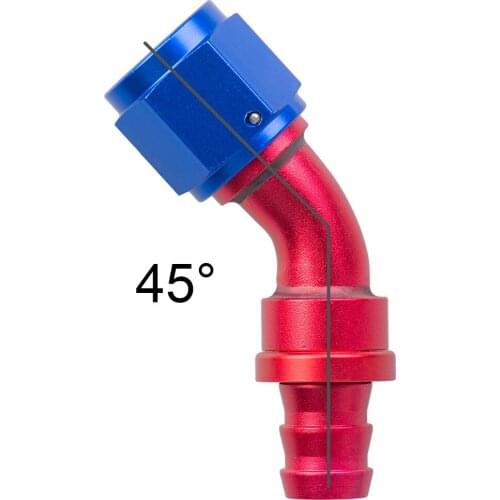 Car Parts AN6 FKM 45 90 120 Degree Oil Fuel Swivel Hose Anodized Aluminum Straight Elbow Hose End Oil Fuel Reusable Fitting
