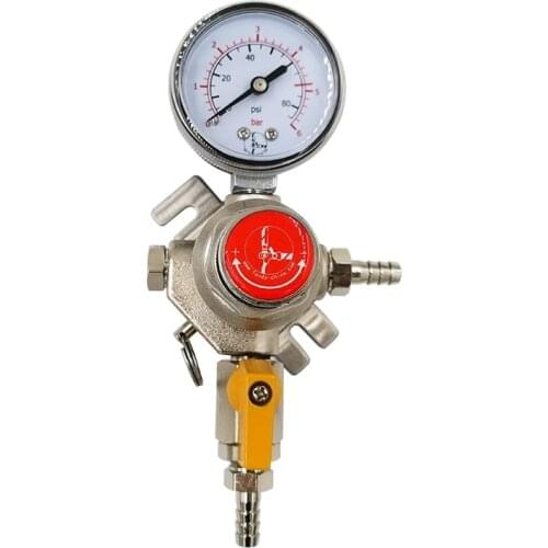 Free Shipping CO2 Regulator With Gas Connector Metal Home Brew Beer Professional Bar Beer Accessories One Block One Connection