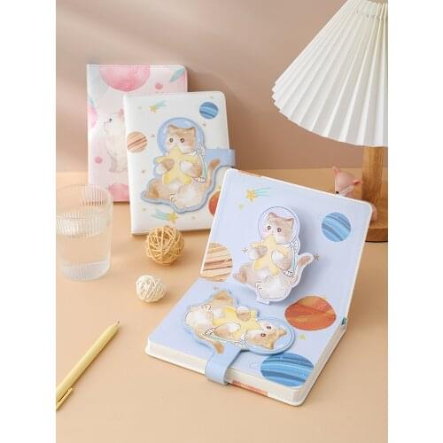 Kawaii 3D Cats Diary Notebooks Notepad Cute Animals Journals For Girls School Stationery Gift For Kids Sketchbook Books Nice