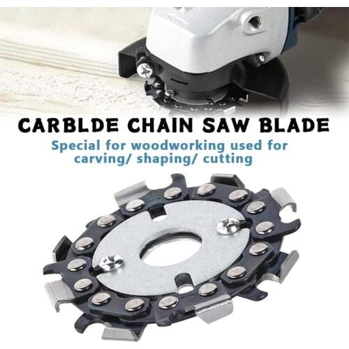 Chain Plate Angle Grinder Accessory 2.5 Inch 8 Teeth Woodworking Cutting Chainsaw Disc Wooden Carving Chain Saw Disc Saw Blade