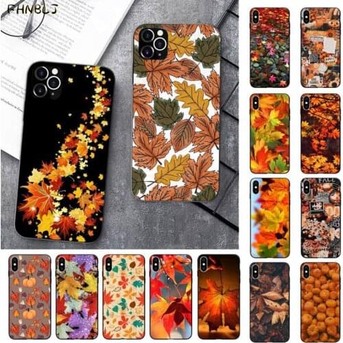 FHNBLJ Autumn leaves fall fox pumpkin Halloween Splendid Phone Case for iPhone 11 pro XS MAX 8 7 6 6S Plus X 5 5S SE 2020 XR