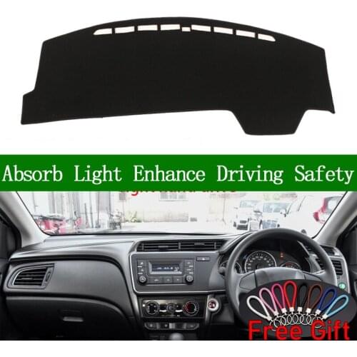 For Honda greiz 2016 Right Hand Drive Dashboard Cover Car Stickers Sun Shade Dash Mat Carpet Interior Accessories