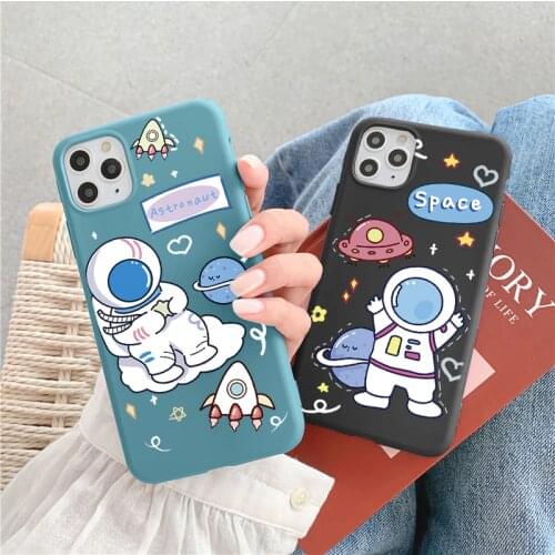 For Samsung Galaxy M51 A71 A70 A51 A50 A41 A31 A21s A20 A10 Note 10 20 S20 Ultra S10 S9 S8 Plus Case Cute Astronaut Space Planet