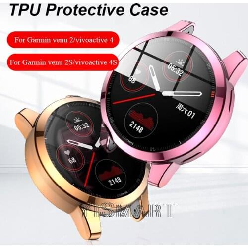 Case for Garmin Venu 2 2S Watch Cover for Vivoactive 4 4s Soft Full Screen Protector Tpu Shell
