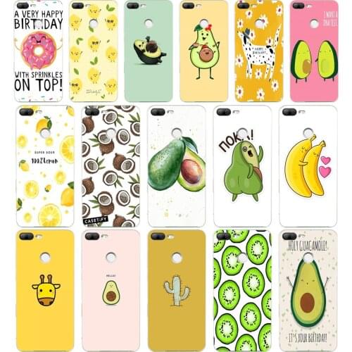 071FG Cute Avocado Food Pattern gift Soft Silicone Tpu Cover phone Case for huawei Honor 9 10 20 Lite Pro
