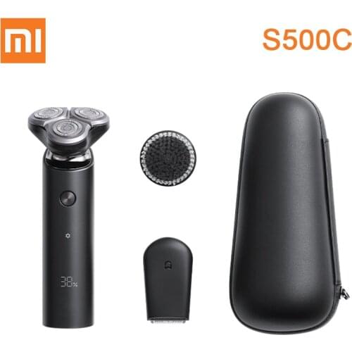 Xiaomi Mijia Electric Shaver S500C 3 Head Flex Razor Dry Wet Shaving Washable Portable Beard Trimmer Face Cleansing 3 In 1