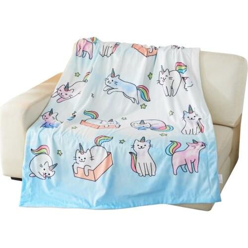 Goldeny Fleece Blankets On The Sofa