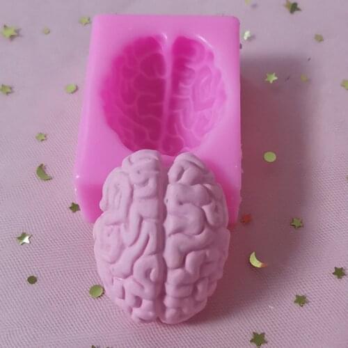 Handmade Creative Head Brains Silicone Resin Mold Cerebrum Epoxy Resin DIY Art Craft Fondant Mold Brains Art Craft Tools