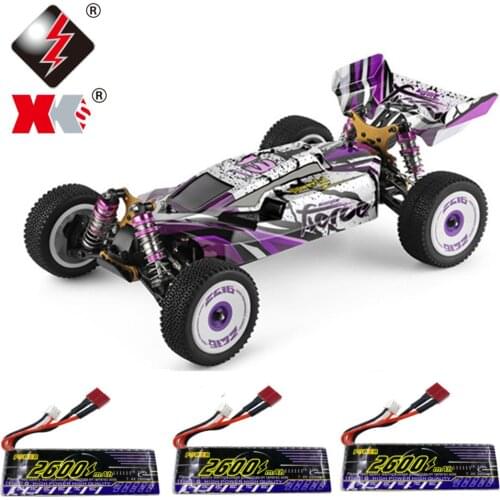 Wltoys Upgraded 124019 RTR Two/Three 2600mAh Battery 2.4G 4WD 60km/h Metal Chassis RC Car Vehicles Models Toys Kid Gift